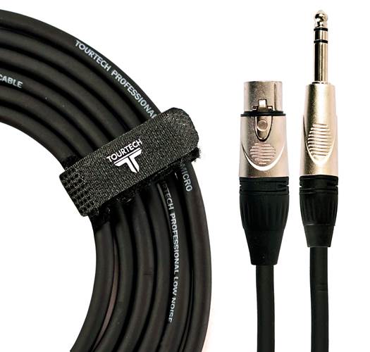 TOURTECH 10ft/3m Female XLR - TRS Microphone Cable