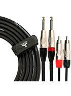 TOURTECH 10ft/3m Dual RCA - TS Jack Stereo Cable
