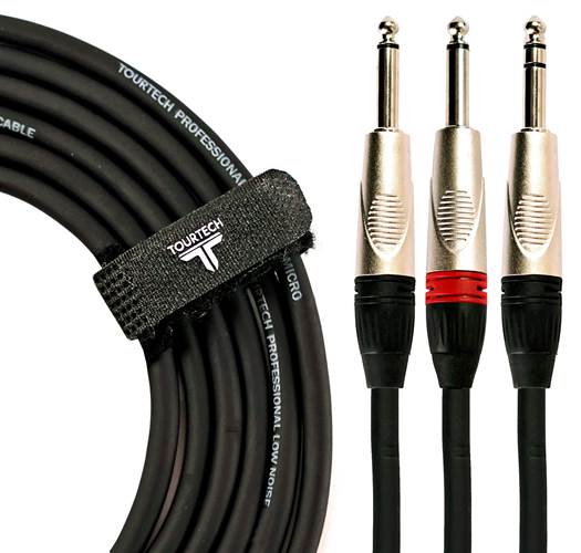TOURTECH 10ft/3m TRS - Dual TS Jack Insert Cable