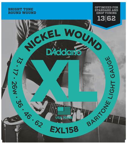 D'Addario EXL158 Nickel Wound Baritone Light 13-62