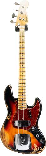 Fender Custom Shop 64 Jazz Bass Heavy Relic Three Tone Sunburst MN #R92233