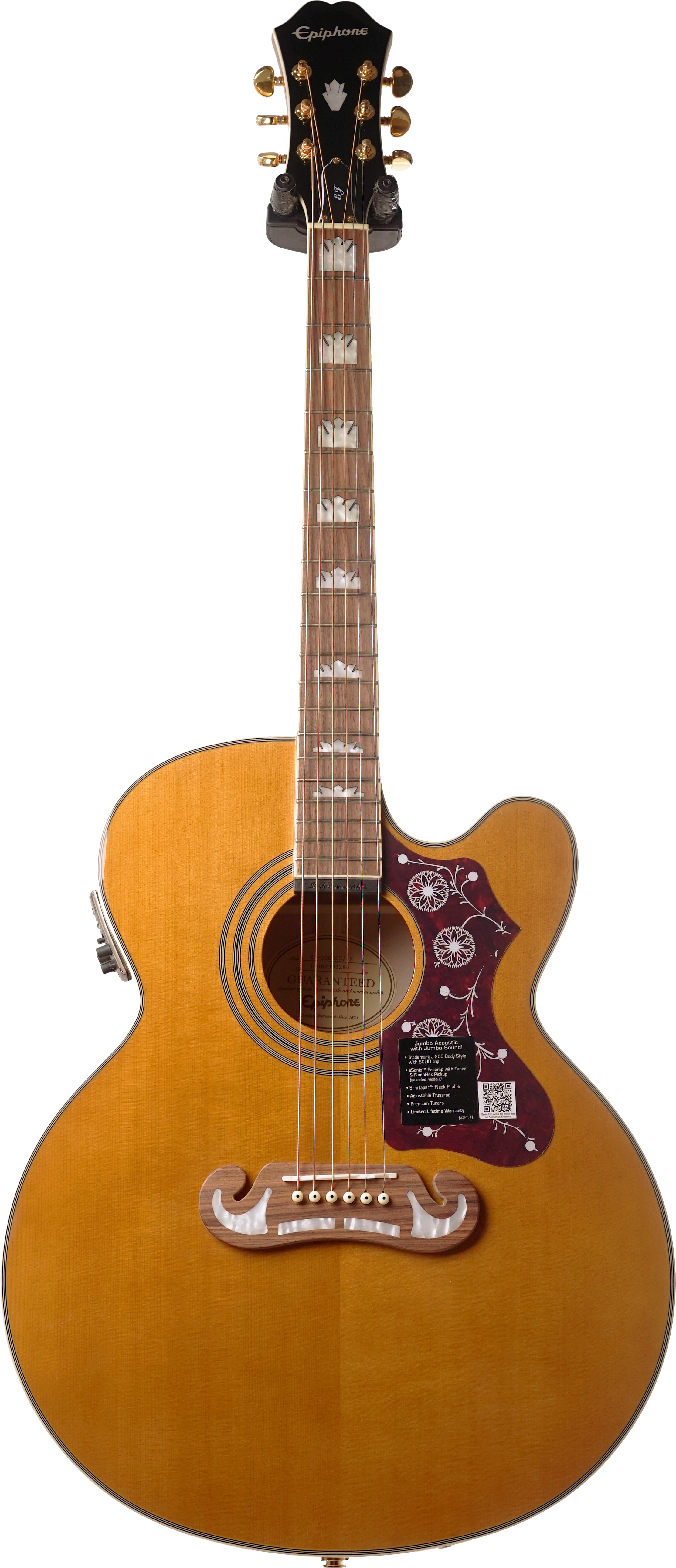 Epiphone ej deals 200 vintage natural