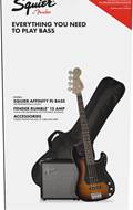 Squier Pack Affinity Series PJ Bass Brown Sunburst