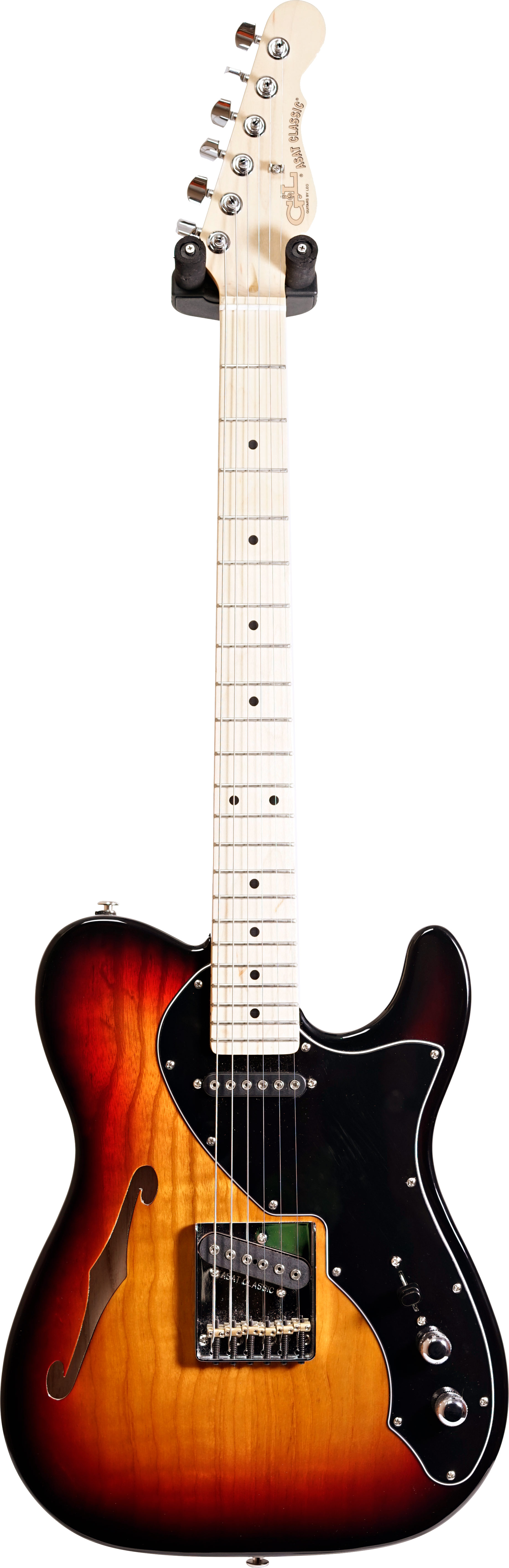 G&L USA ASAT Classic Semi Hollow 3 Tone Sunburst 