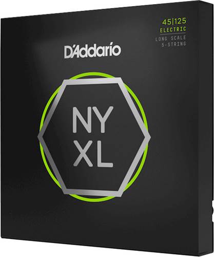 D'Addario NYXL45125 Bass Set Long Scale, 5-String Light Top/Medium Bottom, 45-125 D'Addario NYXL45125 Bass Set Long Scale, 5-String Light Top/Medium Bottom, 45-125