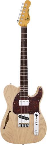 G&L Tribute ASAT Classic Bluesboy Semi-Hollow Blonde Tortoise Pickguard Brazilian Cherry Fingerboard