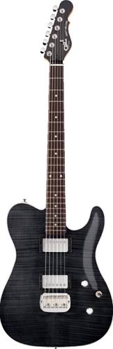 G&L Tribute ASAT Deluxe Carved Top Trans Black 