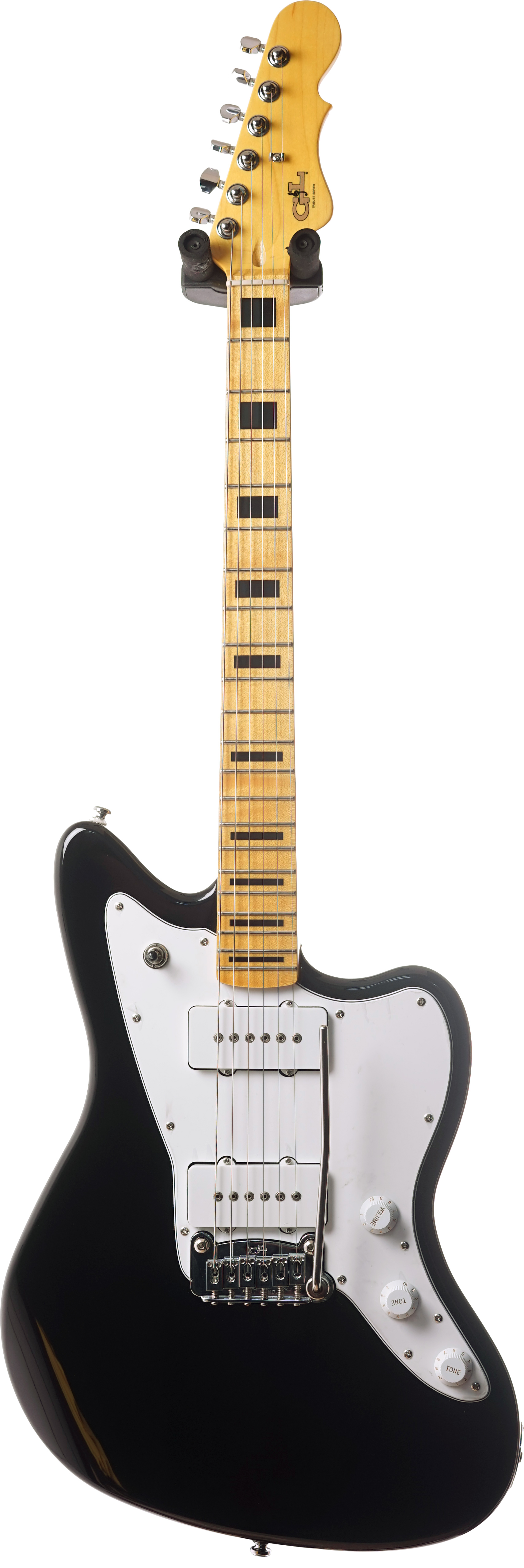 G&L Tribute Doheny Jet Black White Pickguard MN
