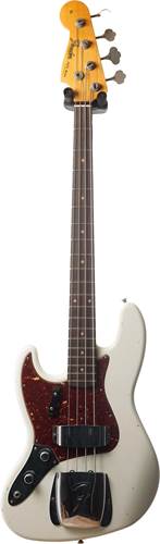 Fender Custom Shop Jazz Bass Journeyman Relic Rosewood Fingerboard Left Handed Aged Olympic White
