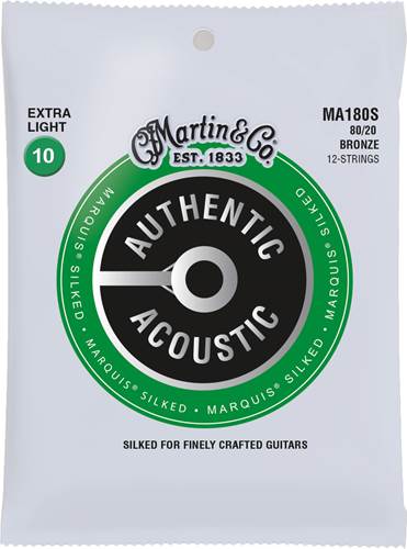 Martin Authentic Acoustic - Marquis Silked - 80/20 Bronze 12 String Extra Light (10-47)