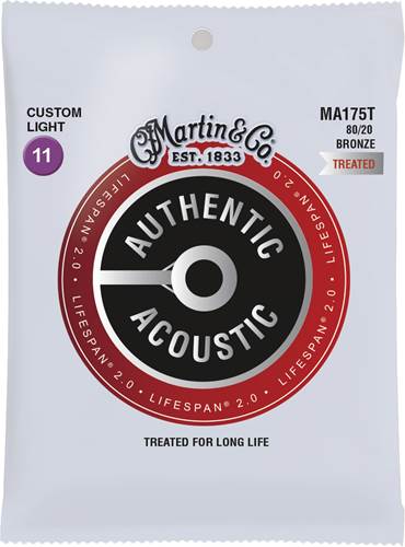 Martin Authentic Acoustic - LifeSpan 2.0 - 80/20 Bronze Custom Light (11-52)