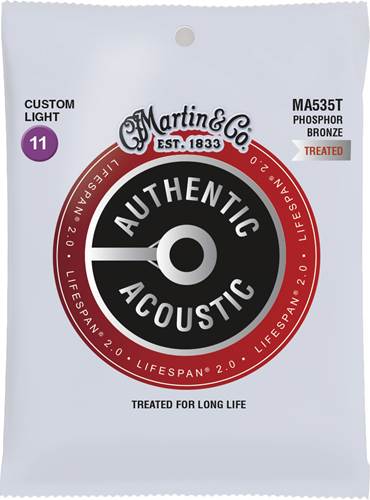 Martin Authentic Acoustic - LifeSpan 2.0 - Phosphor Bronze Custom Light (11-52)