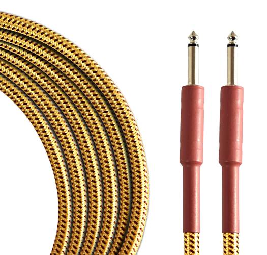 TOURTECH TTGC-10-BTW-SS 3m/10ft Braided Tweed  Straight Guitar Cable