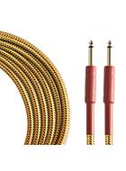 TOURTECH TTGC-20-BTW-SS 6m/20ft Braided Tweed Straight Guitar Cable