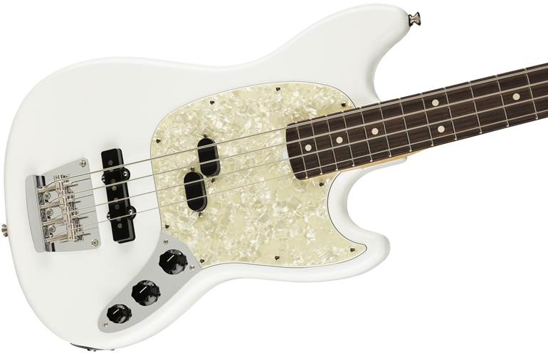 Fender American Performer Mustang Short Scale Bass Arctic White Rosewood Fingerboard Fender American Performer Mustang Short Scale Bass Arctic White Rosewood Fingerboard