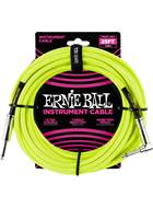 Ernie Ball 25Ft Straight-Angle Braided Neon Yellow