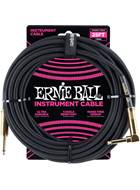 Ernie Ball 25Ft Straight-Angle Braided Black