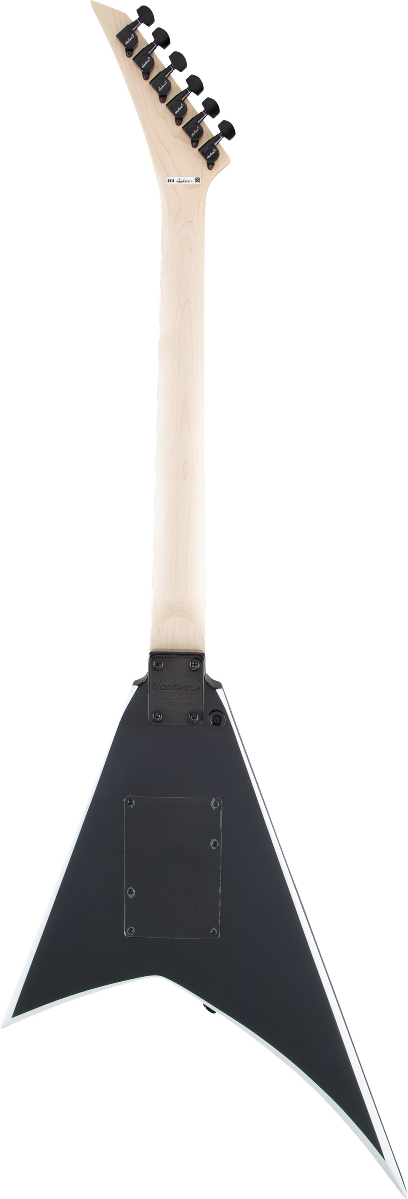 Jackson JS Series Rhoads JS32 Black with White Bevels Amaranth Fingerboard