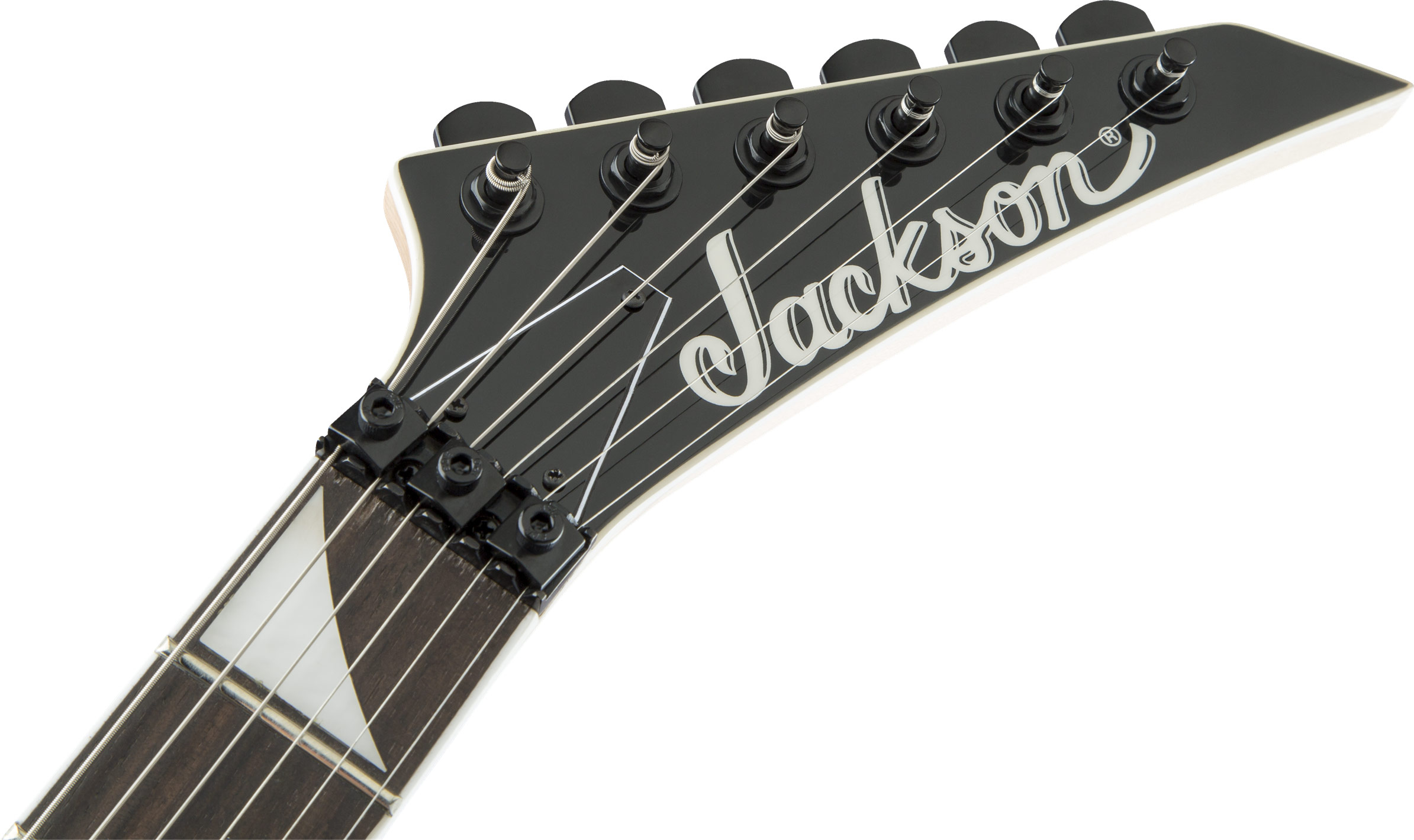 Jackson JS Series Rhoads JS32 Black with White Bevels Amaranth Fingerboard