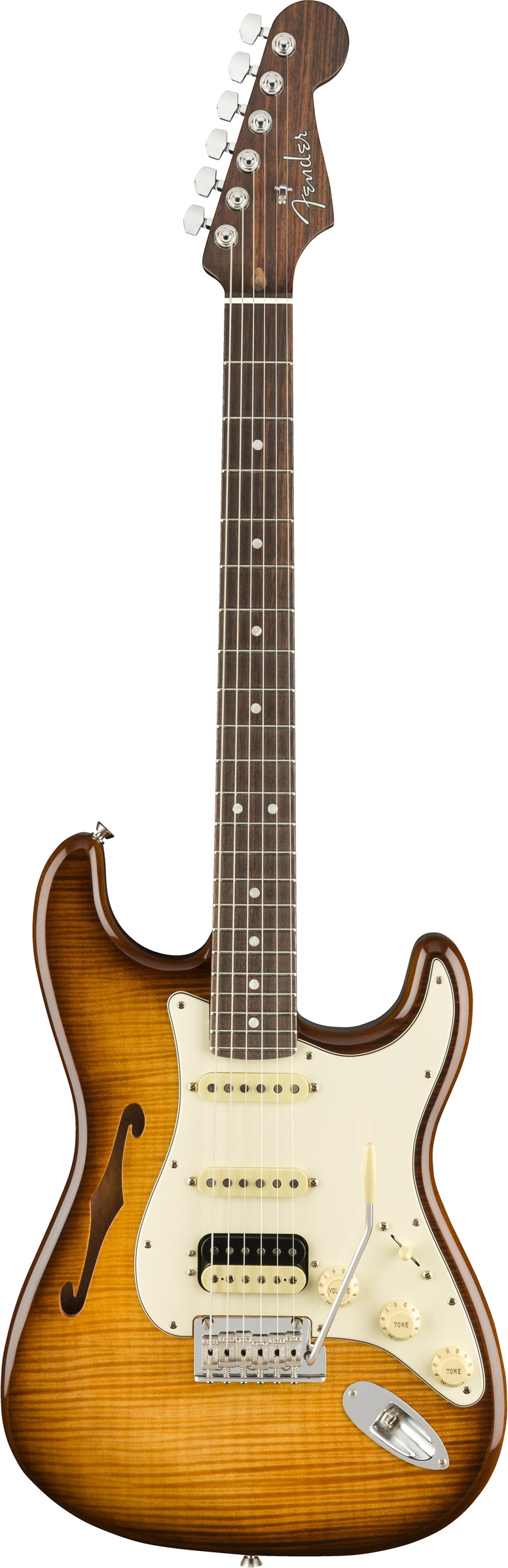 Fender Rarities Stratocaster Thinline HSS Violin Burst