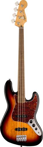 Squier Classic Vibe 60s Fretless Jazz Bass 3 Tone Sunburst Indian Laurel Fingerboard