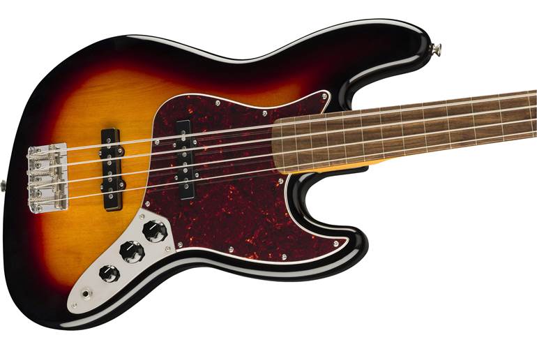 Squier Classic Vibe 60s Fretless Jazz Bass 3 Tone Sunburst Indian Laurel Fingerboard Squier Classic Vibe 60s Fretless Jazz Bass 3 Tone Sunburst Indian Laurel Fingerboard
