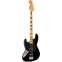 Squier Classic Vibe 70s Jazz Bass Black Maple Fingerboard Left Handed Front View