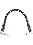 TOURTECH TTGC-0.5-BBKGR-RR 0.15m/0.5ft Braided Black Tweed Right Angle to Right Angle Patch Cable