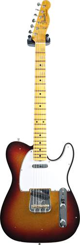 Fender Custom Shop Postmodern Journeyman Relic Tele Bound Natural Back And Sides 3 Tone Sunburst Sparkle 