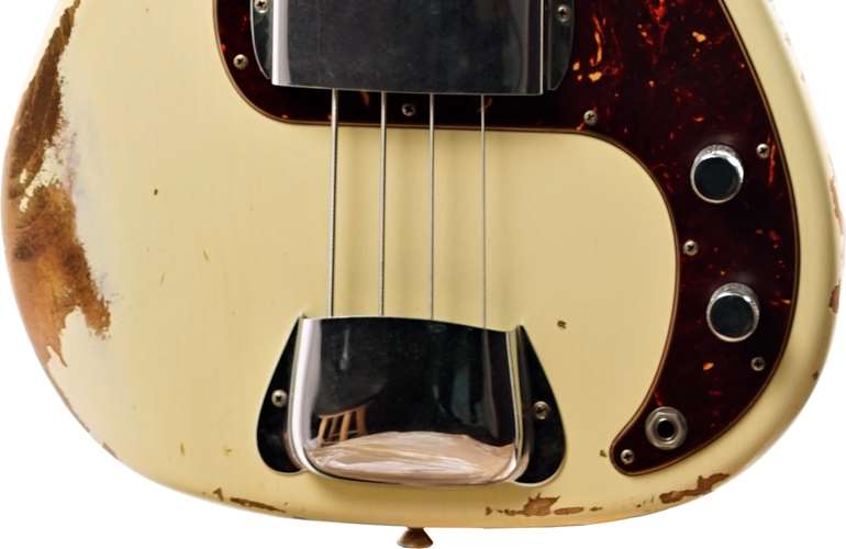 Fender Custom Shop 2019 Heavy Relic 1960 Precision Bass 2019 Custom Collection Time Machine Aged Vintage White Fender Custom Shop 2019 Heavy Relic 1960 Precision Bass 2019 Custom Collection Time Machine Aged Vintage White
