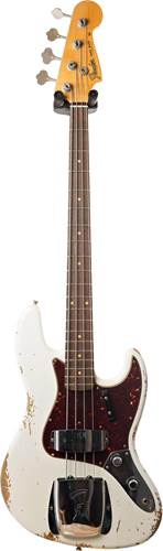 Fender Custom Shop 2019 Heavy Relic 1961 Jazz Bass Custom Collection Time Machine Aged Olympic White