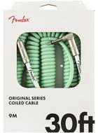 Fender Original Series 30ft Coil Cable, Surf Green