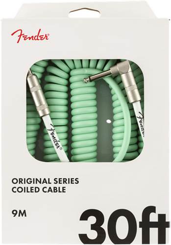 Fender Original Series 30ft Coil Cable, Surf Green