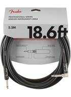 Fender Professional Series 18.6ft Straight/Angled Instrument Cable, Black