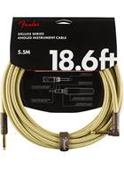 Fender Deluxe Series 18.6ft Straight/Angled Instrument Cable, Tweed