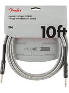 Fender Professional Series 10ft Instrument Cable, White Tweed