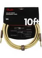 Fender Deluxe Series 10ft Straight Instrument Cable, Tweed