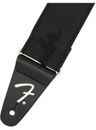 Fender Weighless Running Logo Strap Black and Black
