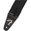 Fender Weighless Running Logo Strap Black and Black Front View
