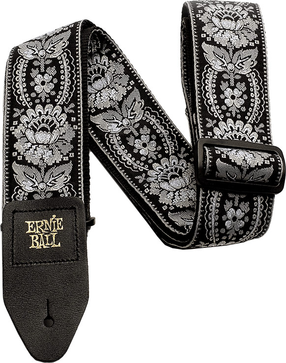 ernie ball silver orleans jacquard strap