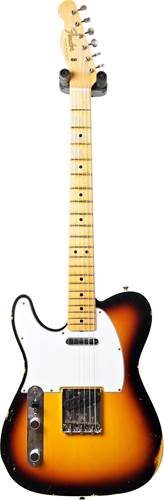 Fender Custom Shop 1965 Tele Custom Relic Faded 3 Tone Sunburst MN LH #R97943