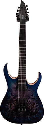 Mayones Duvell Elite 6 Trans Dirty Purple Blue Burst Eye Poplar Top