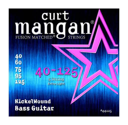 Curt Mangan 44125 Nickel Wound 5-String Bass Light 40-125