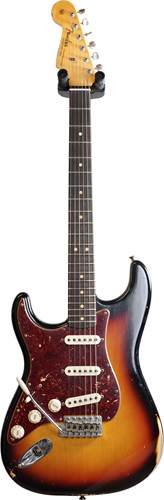 Fender Custom Shop 1963 Strat Relic Faded 3 Colour Sunburst RW LH #R96135