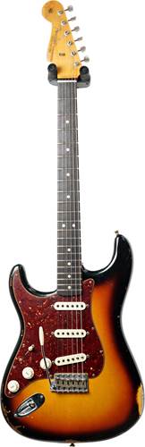 Fender Custom Shop 1963 Strat Relic Faded 3 Colour Sunburst RW LH #R96917