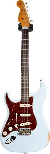 Fender Custom Shop 1963 Strat Relic Faded Sonic Blue RW LH #R97128