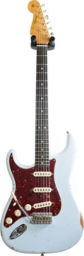 Fender Custom Shop 1963 Strat Relic Faded Sonic Blue RW LH #R95338