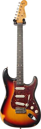 Fender Custom Shop 1963 Strat Relic Faded 3 Tone Sunburst RW #R98884