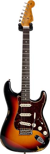 Fender Custom Shop 1963 Strat Relic Faded 3 Tone Sunburst RW #R98721