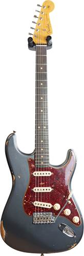Fender Custom Shop 1963 Strat Relic Charcoal Frost Metallic RW #R97799